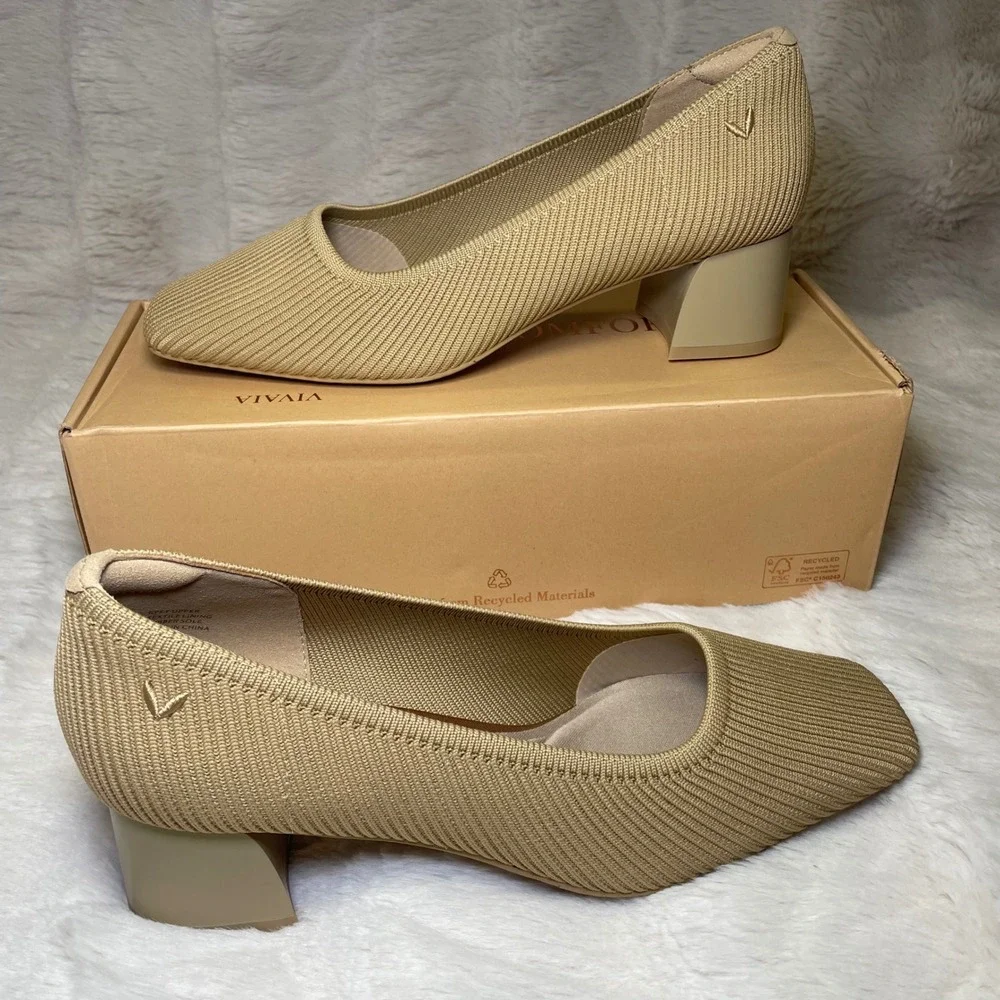 VIVAIA Square-Toe Chunky Heels (Melody) EU 40 / US‎ 9